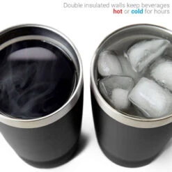 Hockey 20 Oz. Double Insulated Tumbler - Hockey Father Words -Sport Gift Store COMMUTER CUP HOT COLD BLACK 1