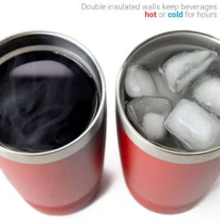 Hockey 20 Oz. Double Insulated Tumbler - Best Dad Ever -Sport Gift Store COMMUTER CUP HOT COLD RED