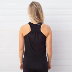 Soccer Flowy Racerback Tank Top - Soccer Girl Player Sketch -Sport Gift Store CTS BLACK FLOWY BACK 1