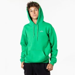 Basketball Hooded Sweatshirt - Basketball's My Favorite (Back Design) -Sport Gift Store CTS LOGO GREEN MALE