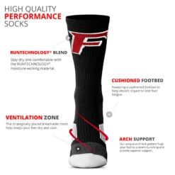Custom Hockey Woven Mid-Calf Socks - Logo 11 Custom Hockey Woven Mid-Calf Socks - Logo -Sport Gift Store CUSTOMMIDCALF BLACKWHITE FEATURES