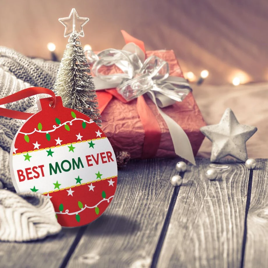 Round Ceramic Ornament - Best Mom Ever 5 Round Ceramic Ornament - Best Mom Ever - Image 3