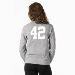 Soccer Tshirt Long Sleeve - Soccer Love -Sport Gift Store FEMALE GRAY LSTEE NUMBER