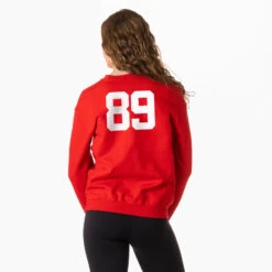 Soccer Crewneck Sweatshirt - Soccer Love -Sport Gift Store Female Crewneck Back Red Number