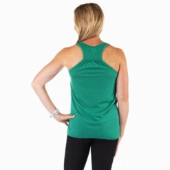 Basketball Flowy Racerback Tank Top - Slam Dunk Santa -Sport Gift Store GFAR GREEN FLOWY BACK