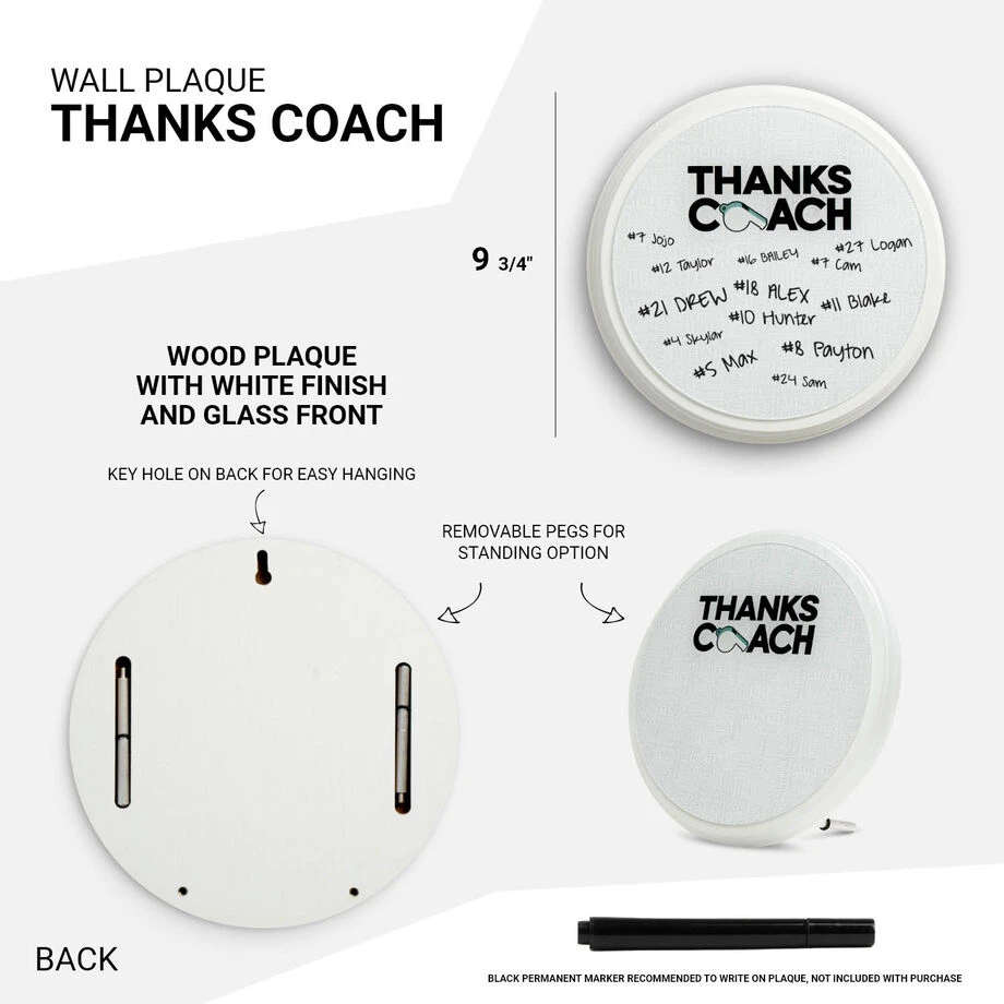 Wall Plaque - Thanks Coach 5 Wall Plaque - Thanks Coach - Image 3