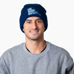 Hockey Embroidered Beanie - Eat Sleep Hockey -Sport Gift Store HK 06604 model1