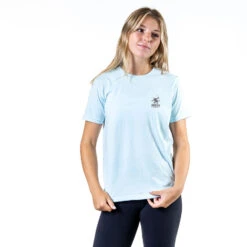 Hockey T-Shirt Short Sleeve - Hockey Girl Glitch (Back Design) 7 Hockey T-Shirt Short Sleeve - Hockey Girl Glitch (Back Design) -Sport Gift Store HOCKEY SSTEE FEMALE LIGHTBLUE FRONT