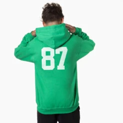 Basketball Hooded Sweatshirt - Basketball's My Favorite -Sport Gift Store HOODED SWEATSHIRT GREEN BACK BOYS NUMBER 1