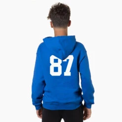 Hockey Hooded Sweatshirt - USA Hockey 14 Hockey Hooded Sweatshirt - USA Hockey -Sport Gift Store HOODED SWEATSHIRT ROYAL BACK BOYS NUMBER
