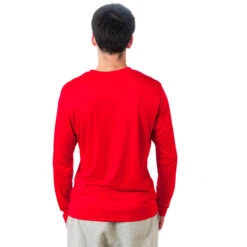 Wrestling Long Sleeve Performance Tee - Wrestling Reindeer 8 Wrestling Long Sleeve Performance Tee - Wrestling Reindeer -Sport Gift Store LSTECH M RED BACK