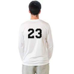 Soccer Long Sleeve Performance Tee - I Can't. I Have Soccer. -Sport Gift Store LSTECH M WHITE NUMBER 6