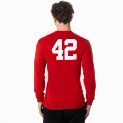 Soccer Tshirt Long Sleeve - Spot The Soccer Dog -Sport Gift Store MALE RED LSTEE NUMBER 2