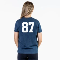 Softball T-Shirt Short Sleeve - 24-7 Softball -Sport Gift Store NAVY BACK GIRLS NUMBER 2