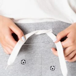 Soccer Embroidered Jogger - Soccer Ball Black/White -Sport Gift Store SC 03652 Model 4