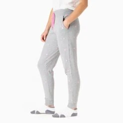 Soccer Embroidered Jogger - Soccer Ball Gray/Pink -Sport Gift Store SC 03653 Model 2