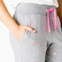 Soccer Embroidered Jogger - Soccer Ball Gray/Pink -Sport Gift Store SC 03653 Model 3