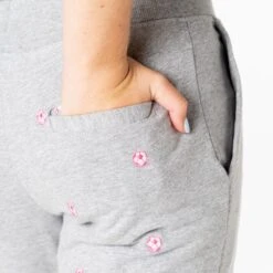 Soccer Embroidered Jogger - Soccer Ball Gray/Pink -Sport Gift Store SC 03653 Model 6