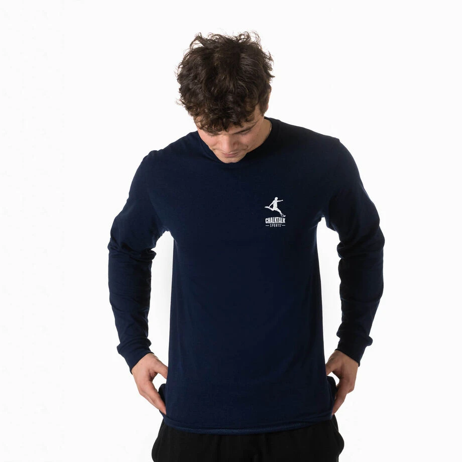 Soccer Tshirt Long Sleeve - Soccer Heartbeat (Back Design) 6 Soccer Tshirt Long Sleeve - Soccer Heartbeat (Back Design) - Image 4