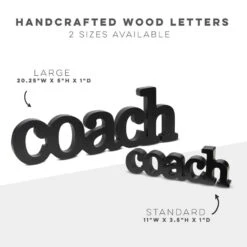 Coach Wood Words Ready For Team To Autograph -Sport Gift Store WOODWORD COACH SIZE