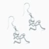 Silver Basketball Girl (Stick Figure) Earrings -Sport Gift Store bk 00588 2