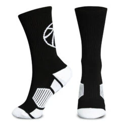 Basketball Woven Mid-Calf Sock Set - Stealth -Sport Gift Store bk 00654 SIDE