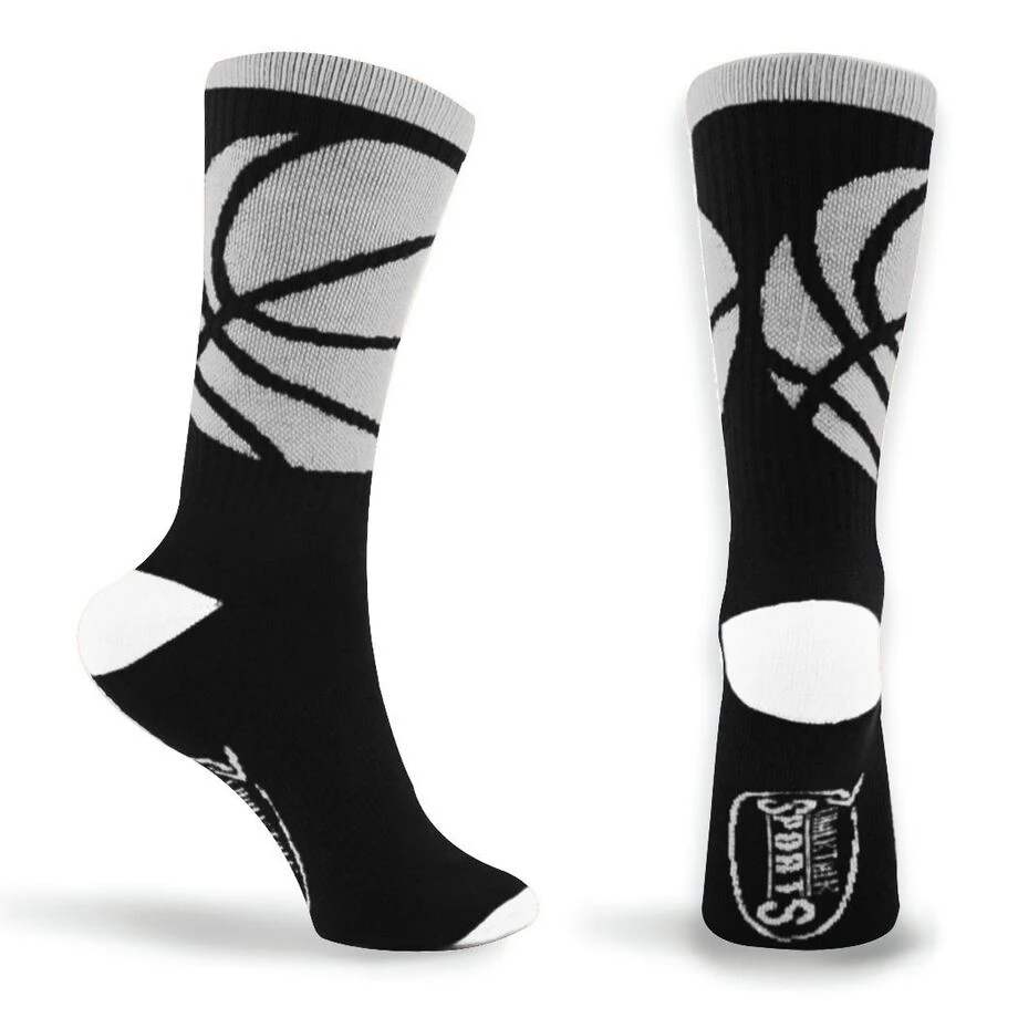 Basketball Woven Mid-Calf Sock Set - Ball Wrap (Black/White) 7 Basketball Woven Mid-Calf Sock Set - Ball Wrap (Black/White) - Image 5