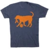 Basketball Tshirt Short Sleeve Baxter The Basketball Dog -Sport Gift Store bk 01546 NAVY FLAT
