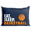 Basketball Pillowcase - Eat Sleep Basketball -Sport Gift Store bk 01925 NAVY MAIN2