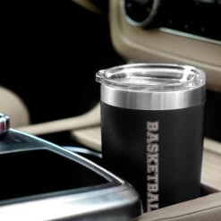 Basketball 20 Oz. Double Insulated Tumbler - Basketball -Sport Gift Store bk 01972 BLACK CAR