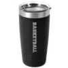 Basketball 20 Oz. Double Insulated Tumbler - Basketball -Sport Gift Store bk 01972 BLACK MAIN