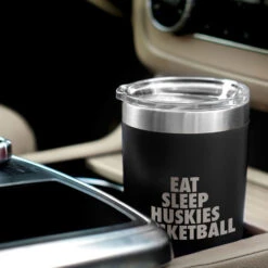 Basketball 20 Oz. Double Insulated Tumbler - Personalized Eat Sleep Basketball -Sport Gift Store bk 01976 BLACK CAR