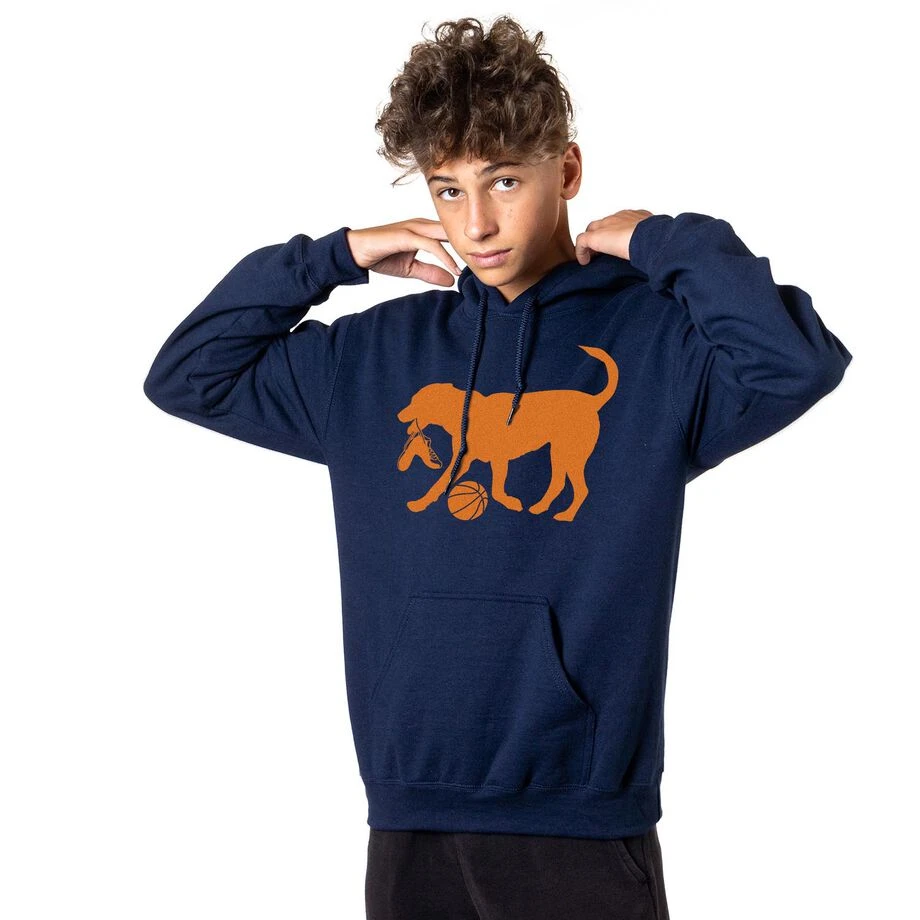 Basketball Hooded Sweatshirt - Basketball Dog 4 Basketball Hooded Sweatshirt - Basketball Dog - Image 2