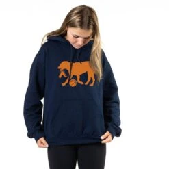 Basketball Hooded Sweatshirt - Basketball Dog 13 Basketball Hooded Sweatshirt - Basketball Dog -Sport Gift Store bk 02043 NAVY GIRLS