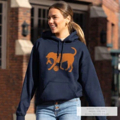 Basketball Hooded Sweatshirt - Basketball Dog 19 Basketball Hooded Sweatshirt - Basketball Dog -Sport Gift Store bk 02043 NAVY LIFESTYLE FEMALE