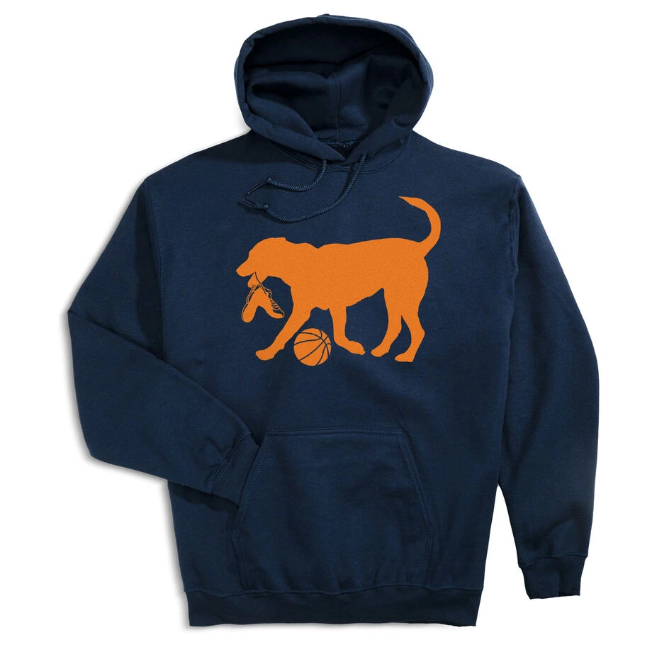 Basketball Hooded Sweatshirt - Basketball Dog 3 Basketball Hooded Sweatshirt - Basketball Dog