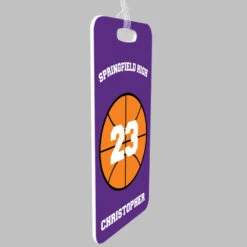 Basketball Bag/Luggage Tag - Basketball Team Ball -Sport Gift Store bk 02083 PURPLE ALLPROFILE