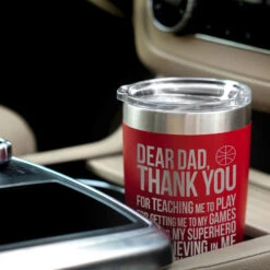 Basketball 20 Oz. Double Insulated Tumbler - Dear Dad 13 Basketball 20 Oz. Double Insulated Tumbler - Dear Dad -Sport Gift Store bk 02210 RED CAR