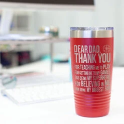 Basketball 20 Oz. Double Insulated Tumbler - Dear Dad 15 Basketball 20 Oz. Double Insulated Tumbler - Dear Dad -Sport Gift Store bk 02210 RED DESK