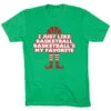 Basketball Short Sleeve T-Shirt - Basketball's My Favorite -Sport Gift Store bk 02236 GREEN FLAT