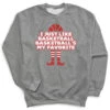 Basketball Crewneck Sweatshirt  - Basketball's My Favorite -Sport Gift Store bk 02239 GRAY FLAT
