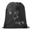 Basketball Drawstring Backpack - Basketball Player Sketch 1 Basketball Drawstring Backpack - Basketball Player Sketch -Sport Gift Store bk 02301 BLACK MAIN