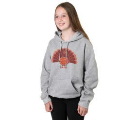 Basketball Hooded Sweatshirt - Turkey Player -Sport Gift Store bk 02310 GRAY GIRLS