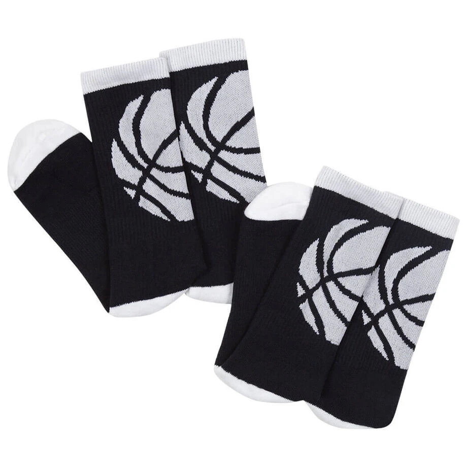 Basketball Woven Mid-Calf Sock Set - Ball Wrap (Black/White) 5 Basketball Woven Mid-Calf Sock Set - Ball Wrap (Black/White) - Image 3