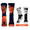 Basketball Woven Mid-Calf Sock Set - Jump Shot -Sport Gift Store bk 02333