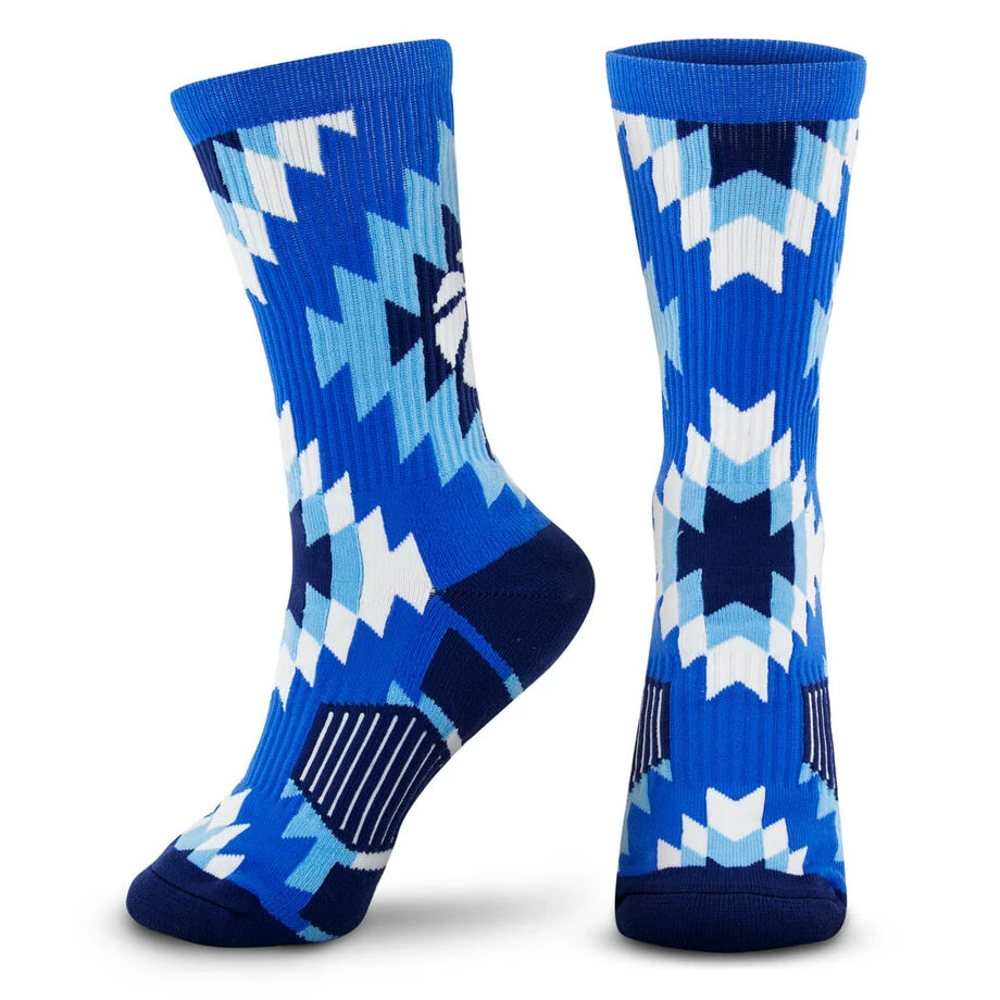 Basketball Woven Mid-Calf Sock Set - Aztec Trio 6 Basketball Woven Mid-Calf Sock Set - Aztec Trio - Image 4
