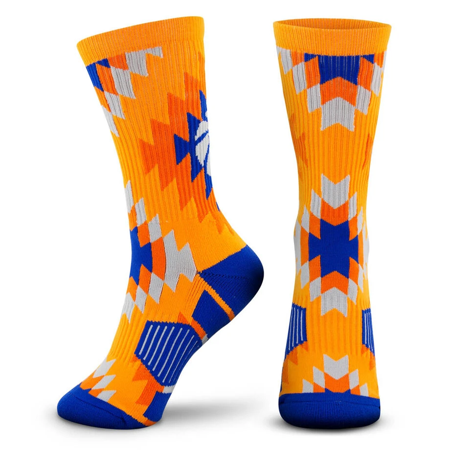 Basketball Woven Mid-Calf Sock Set - Aztec Trio 5 Basketball Woven Mid-Calf Sock Set - Aztec Trio - Image 3