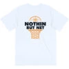 Basketball Short Sleeve Performance Tee - Nothin But Net 2 Basketball Short Sleeve Performance Tee - Nothin But Net -Sport Gift Store bk 02426 WHITE FLAT
