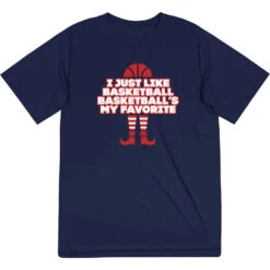 Basketball Short Sleeve Performance Tee - Basketball's My Favorite