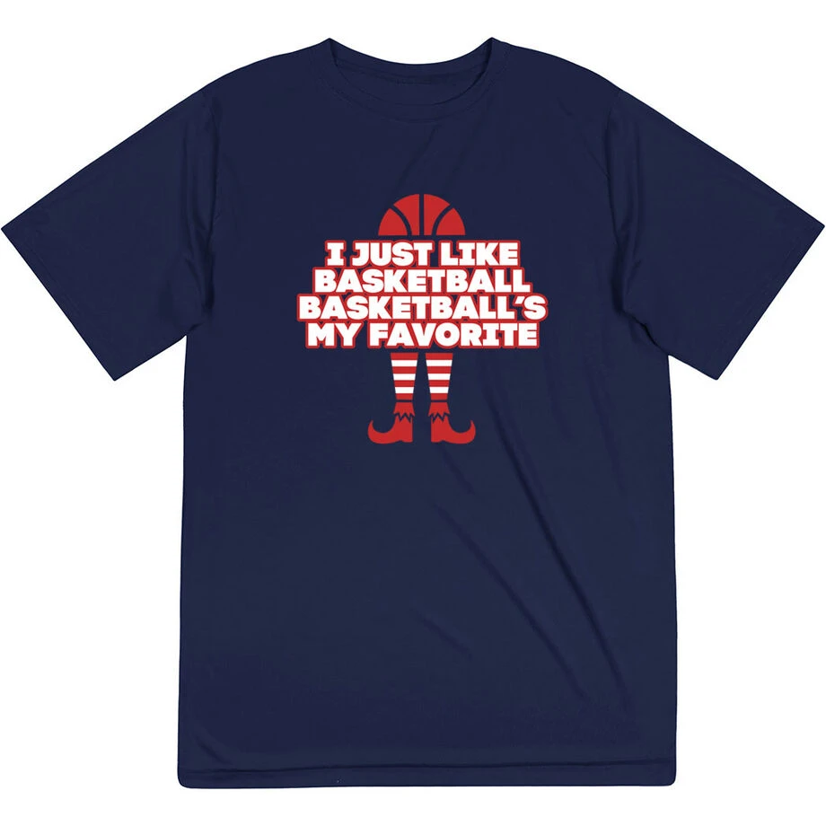 Basketball Short Sleeve Performance Tee - Basketball's My Favorite 3 Basketball Short Sleeve Performance Tee - Basketball's My Favorite